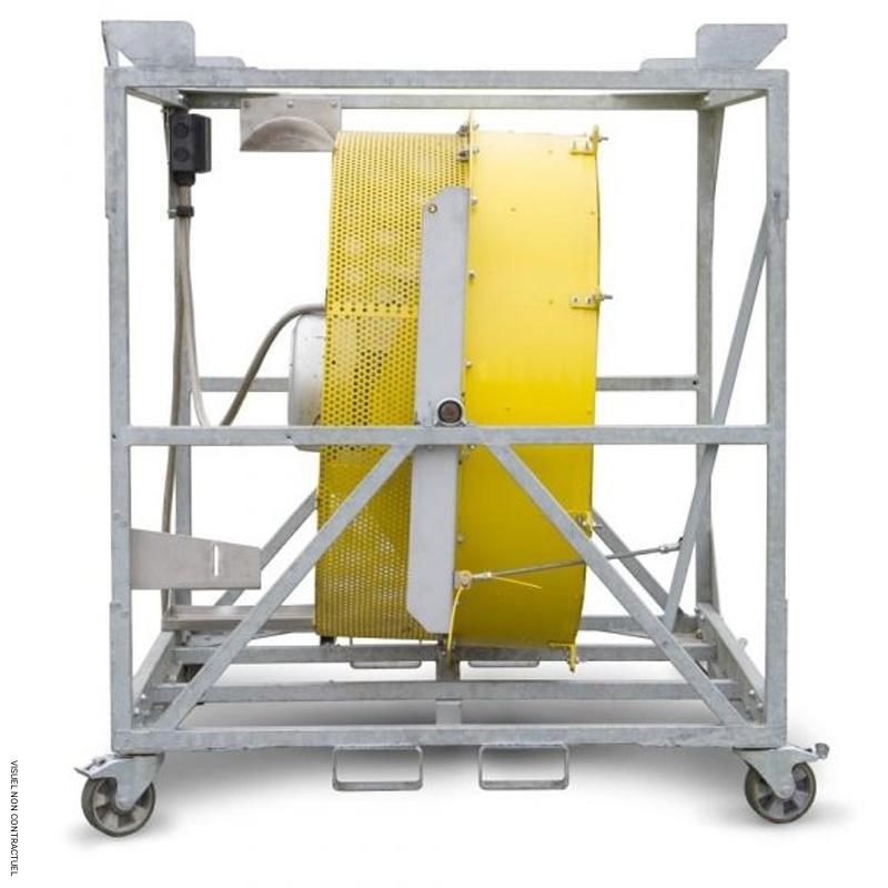 Brasseur d'air mobile sur châssis à roulettes électrique triphasé TTW 100000 - TROTEC