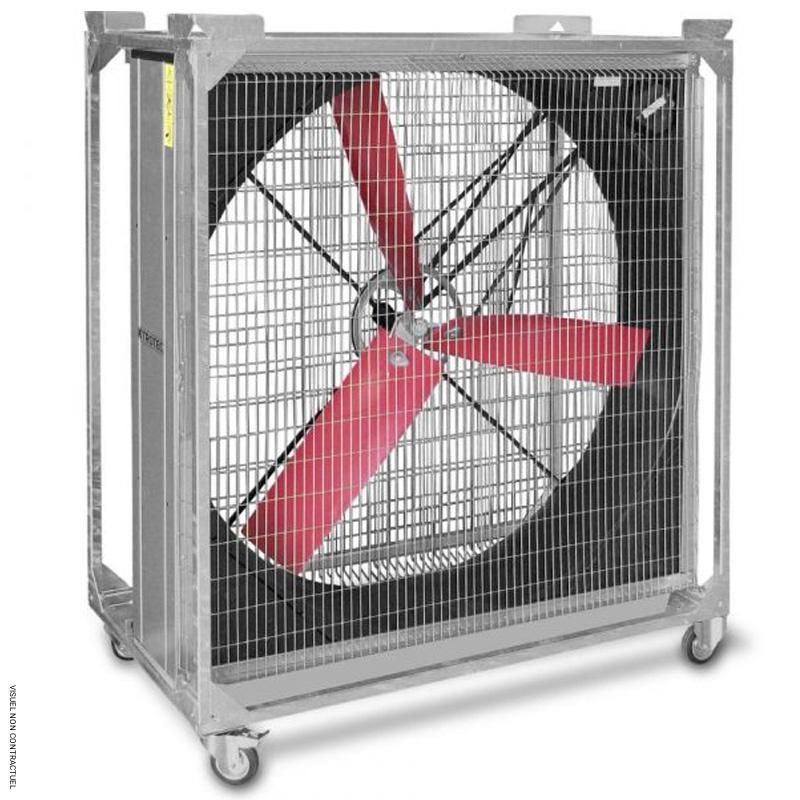 Brasseur d'air mobile sur châssis à roulettes électrique triphasé TTW 45000 - TROTEC