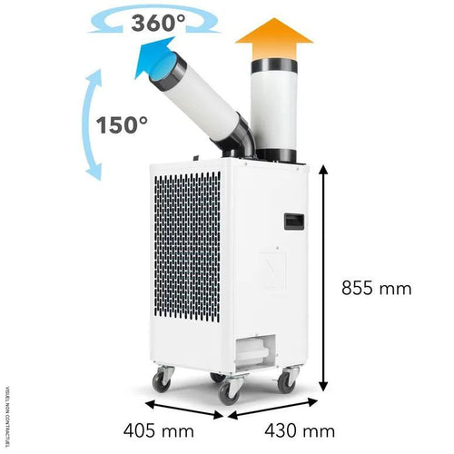 Climatiseur monobloc électrique monophasé pour climatisation localisée Spotcool PT 2700 SP - TROTEC