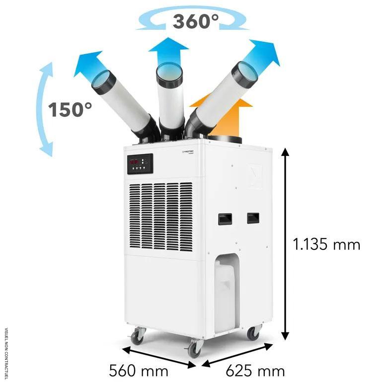 Climatiseur monobloc électrique monophasé pour climatisation localisée Spotcool PT 5300 SP - TROTEC