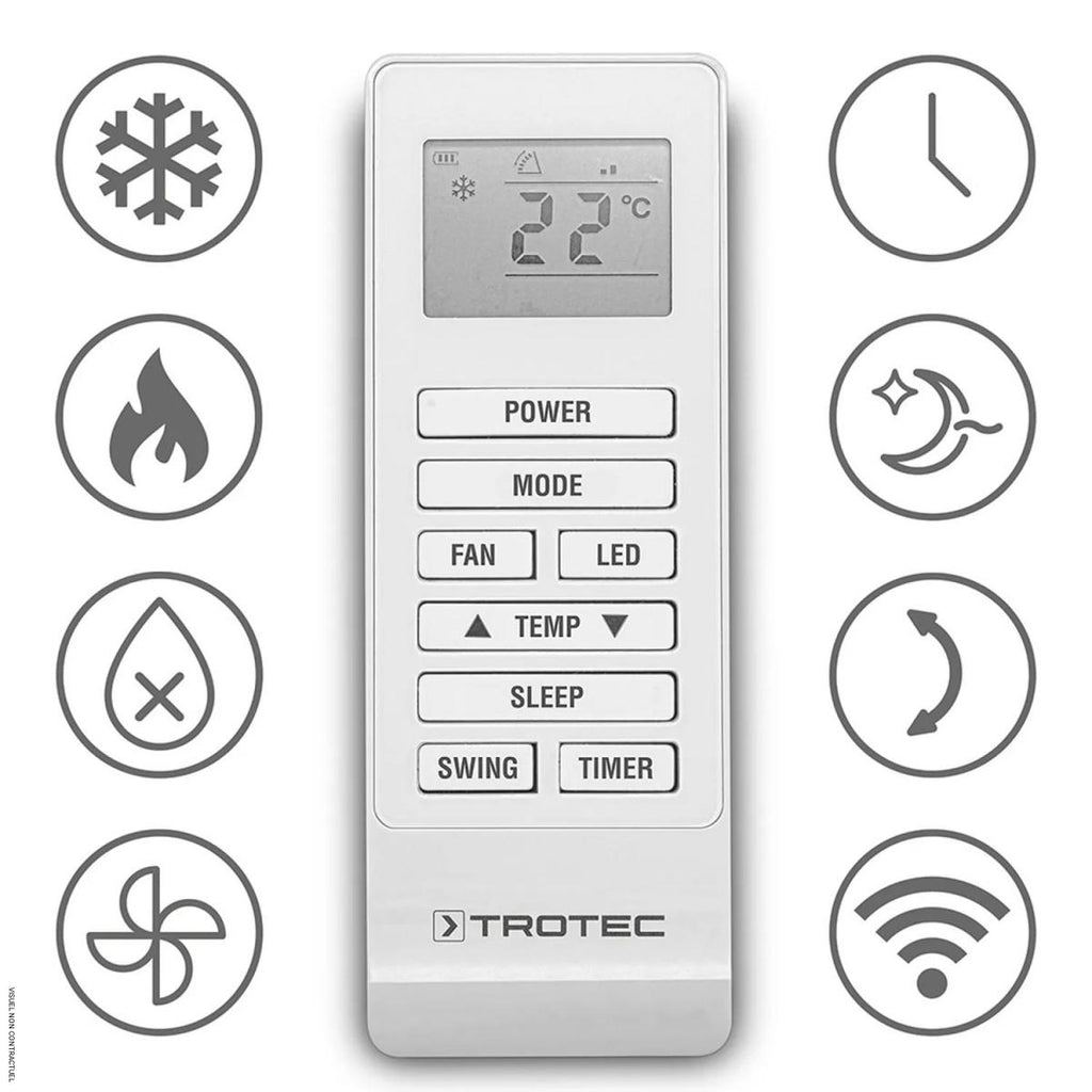 Climatiseur mural PAC-W 2650 SH avec fonction de chauffage - TROTEC