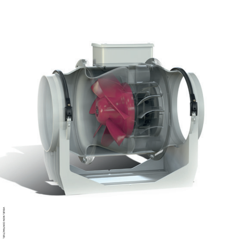 Extracteur hélico-centrifuge en conduit Ø 247 mm avec temporisation LINEO XLT250Q - VORTICE-AXELAIR