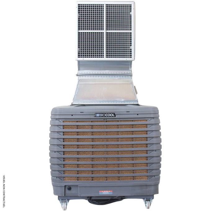 Rafraîchisseur d'air évaporatif mobile gainable 18 000 m³/h TROJAN - BIOCOOL