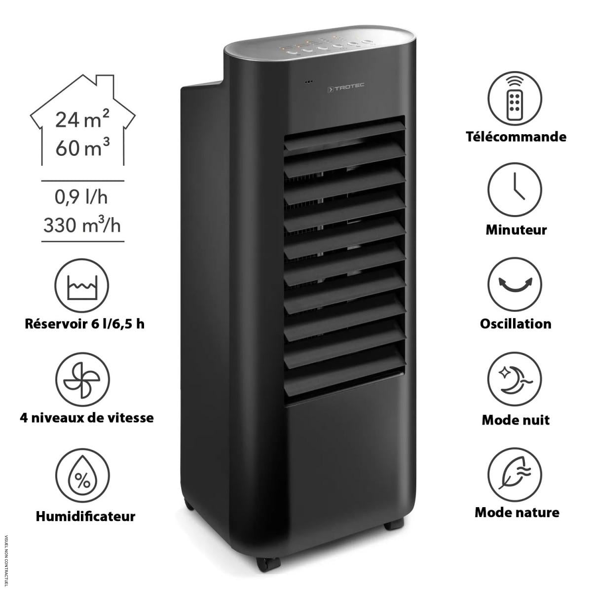 Rafraîchisseur et humidificateur d'air design PAE 22 - TROTEC