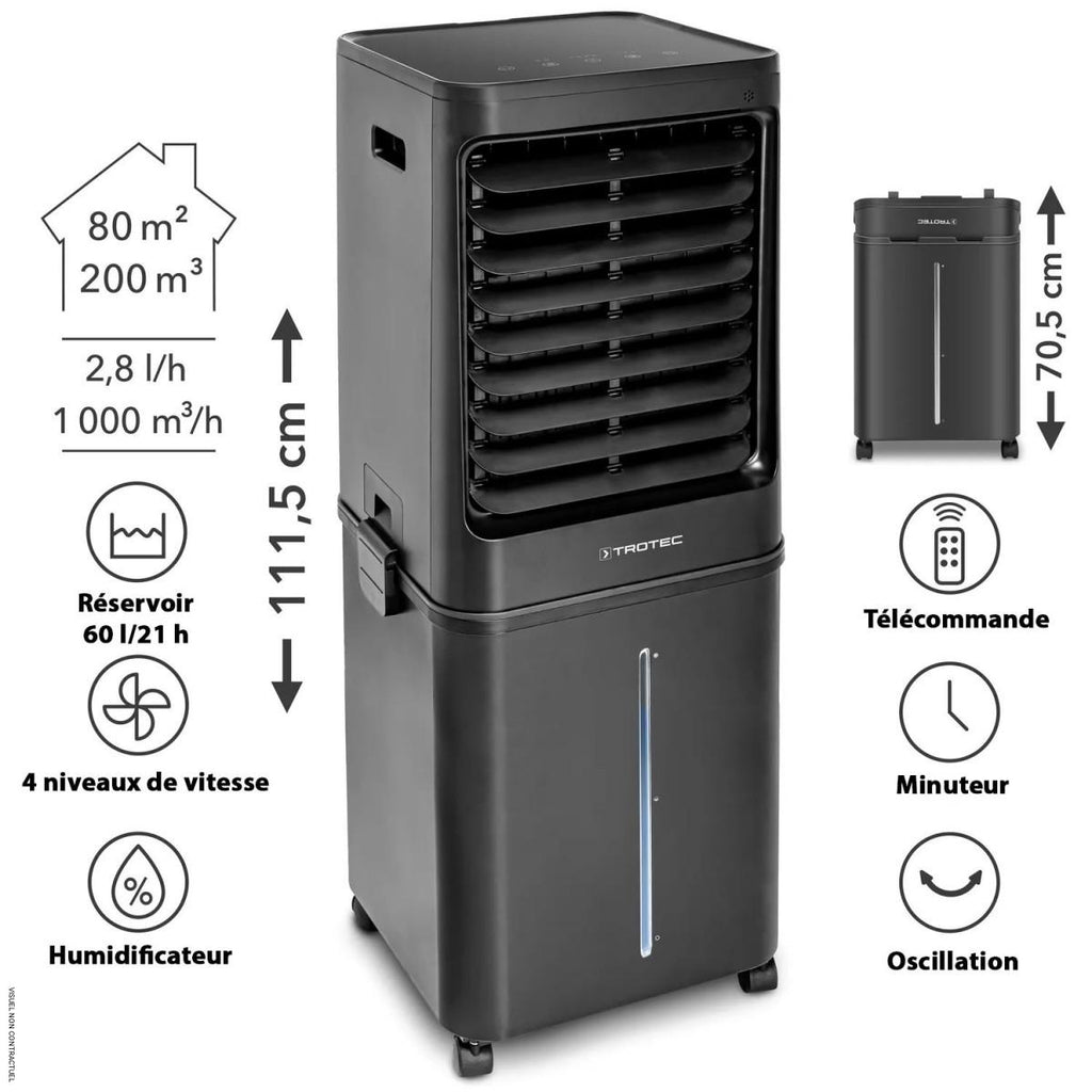 Rafraîchisseur et humidificateur d'air PAE 80 - TROTEC