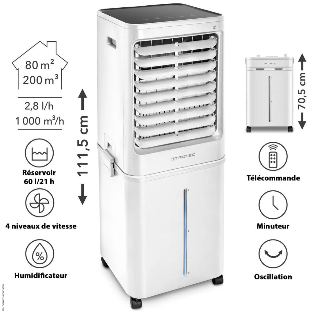 Rafraîchisseur et humidificateur d'air PAE 81 - TROTEC