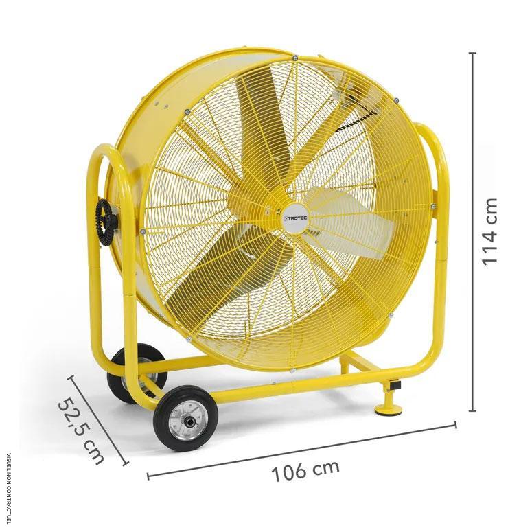 Ventilateur brasseur d'air mobile sur roulettes électrique monophasé TTW 25000 S - TROTEC