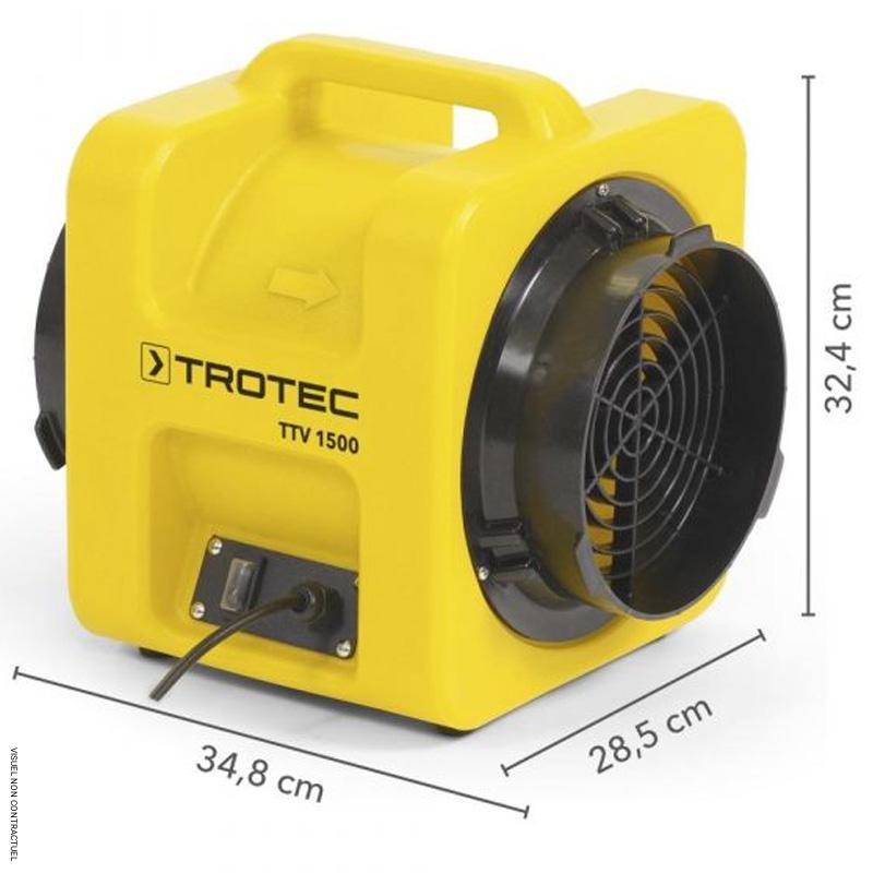Ventilateur-extracteur portable électrique monophasé TTV 1500 - TROTEC