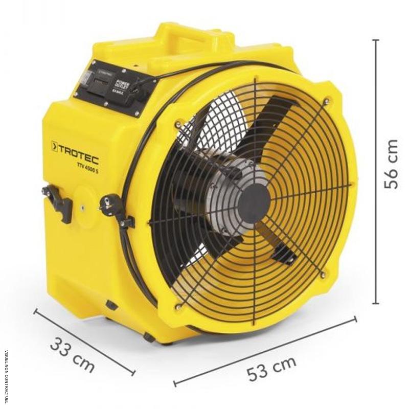Ventilateur-extracteur portable électrique monophasé TTV 4500 S - TROTEC