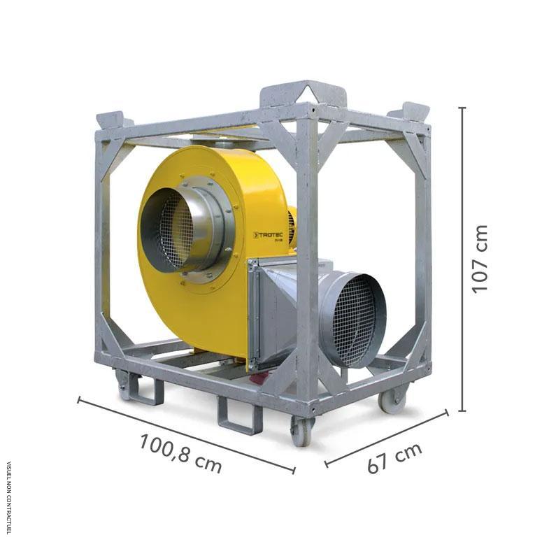 Ventilateur hautes performances électrique triphasé TFV 100 - TROTEC