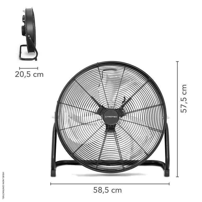 Ventilateur de sol / brasseur d'air portable électrique monophasé TVM 20 D - TROTEC