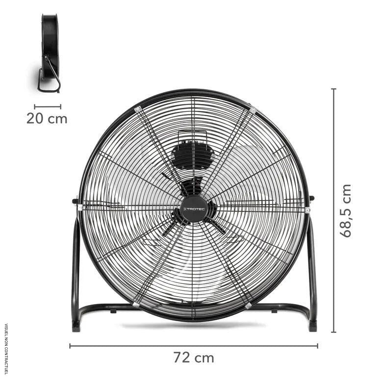 Ventilateur de sol / brasseur d'air portable électrique monophasé TVM 24 D - TROTEC