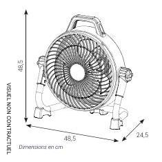 Ventilateur sur batterie VOB 30 avec potentiomètre - SPLUS